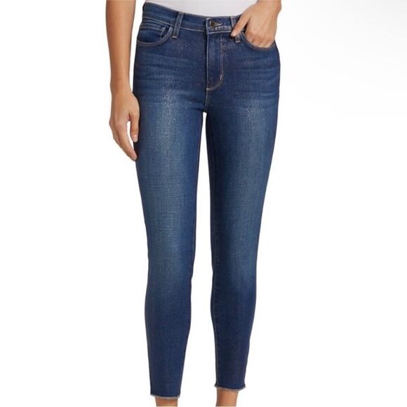 Lagence  El Matador Slim Gold Glitter Sparkle Jeans Women's Size 29 MSRP $275 - Picture 1 of 9
